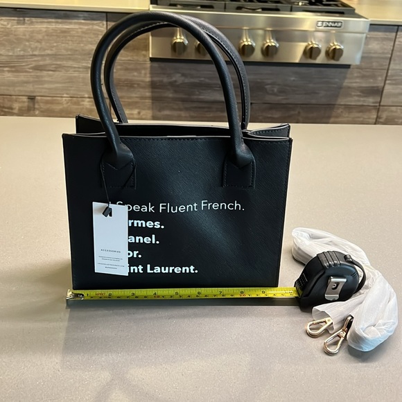 LA Trading Co small black tote. Vegan leather. - Picture 3 of 6